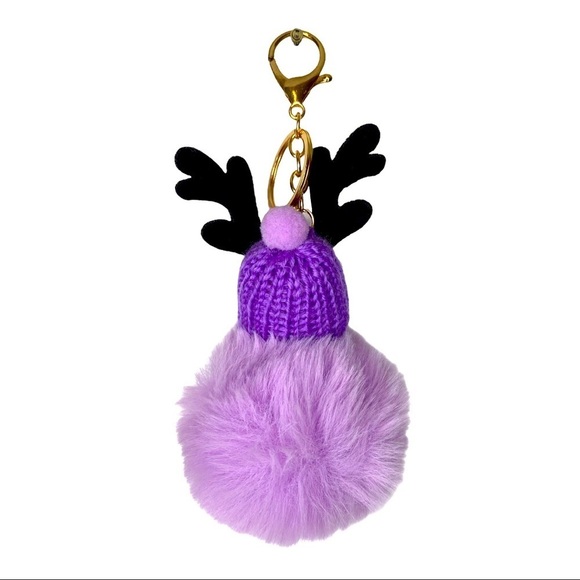 SLEEPY BABY BIG POMPON IN PURPLE CHARM KEYCHAIN - Picture 2 of 4